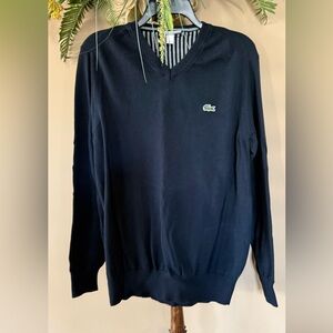 Lacoste Men's Black Sweater size L because 1 size down